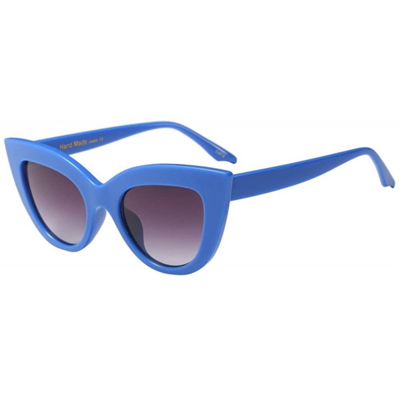 Fashion Vintage Cat Eye Big Frame Sunglasses-Retro Eyewear Fashion Ladies Man - D - CJ18Q66D7XK