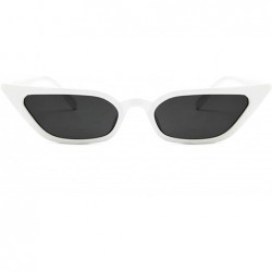 Semi-rimless Vintage Sharp Corner Sunglasses for Men metal Resin UV 400 Protection Sunglasses - White - C318T2TO3T8 $13.28