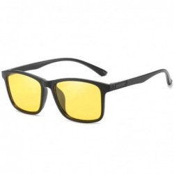 Rectangular Unisex Retro Sunglasses Polarized Lens Vintage Sun Glasses For Man Polarizing Driving Eyeglasses UV400 (C) - C - ...