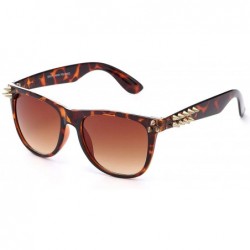 Square Punk Spiky Sunglasses Shape Fashion Spike Sunglasses Punk Design with Spikes Spiked Sunglasses with studs - CM18K2AGTD...