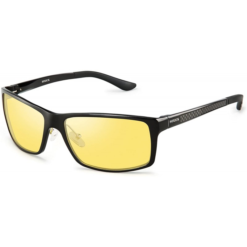 Sport Anti-Glare Polarized Yellow Lens Day & Night Driving Glasses for Men & Women - Yellow-1 - CN18T2HUYHN $21.68