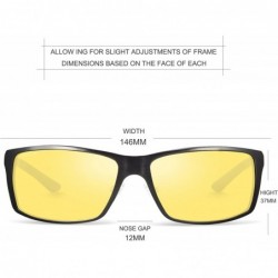 Sport Anti-Glare Polarized Yellow Lens Day & Night Driving Glasses for Men & Women - Yellow-1 - CN18T2HUYHN $21.68