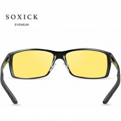 Sport Anti-Glare Polarized Yellow Lens Day & Night Driving Glasses for Men & Women - Yellow-1 - CN18T2HUYHN $21.68