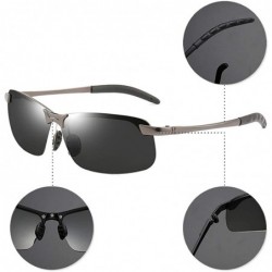 Goggle Men/Women Polarised Sports Sunglasses Semi-rimless VU400 Sunglasses - Grey - Sunglasses - C418RNDT6A3 $9.51