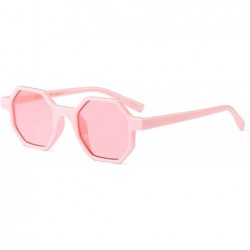 Oversized Sun Protection Glasses Small Hexagon Sunglasses for Women Square Vintage Eyeglasses Plastic Eyewear - C618D7HTQL5 $...