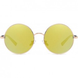 Wrap Ladies Glasses Retro Fashion Sunglasses anti-UV Non-Polarized Glasses - Golden - CV18AGX4WGN $18.78