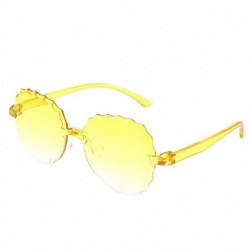 Wrap Sunglasses Frameless Multilateral Colorful Accessories - A - C4190HIWL2E $9.61