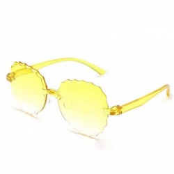 Wrap Sunglasses Frameless Multilateral Colorful Accessories - A - C4190HIWL2E $17.58