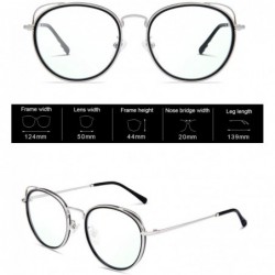 Aviator Blue Light Blocking Glasses Men Women Clear Lightweight Eyeglasses Frame for Computer Reading/Gaming/TV/Phones - CT18...