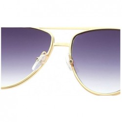 Oval European and American trendscross-border pearl models unisex sunglasses - Gold Ash - C318H2T6L6Z $13.46