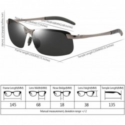 Goggle Men/Women Polarised Sports Sunglasses Semi-rimless VU400 Sunglasses - Grey - Sunglasses - C418RNDT6A3 $9.51