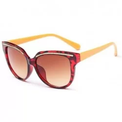 Aviator Vintage Sunglasses For Women Fashion Brand Designer Cat Eye Sun Random Color - Leopard - CY18YZUZ2SR $17.93