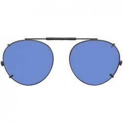 Round Visionaries Polarized Clip on Sunglasses - Round - Bronze Frame - 49 x 43 Eye - C612MADOGQJ $50.73