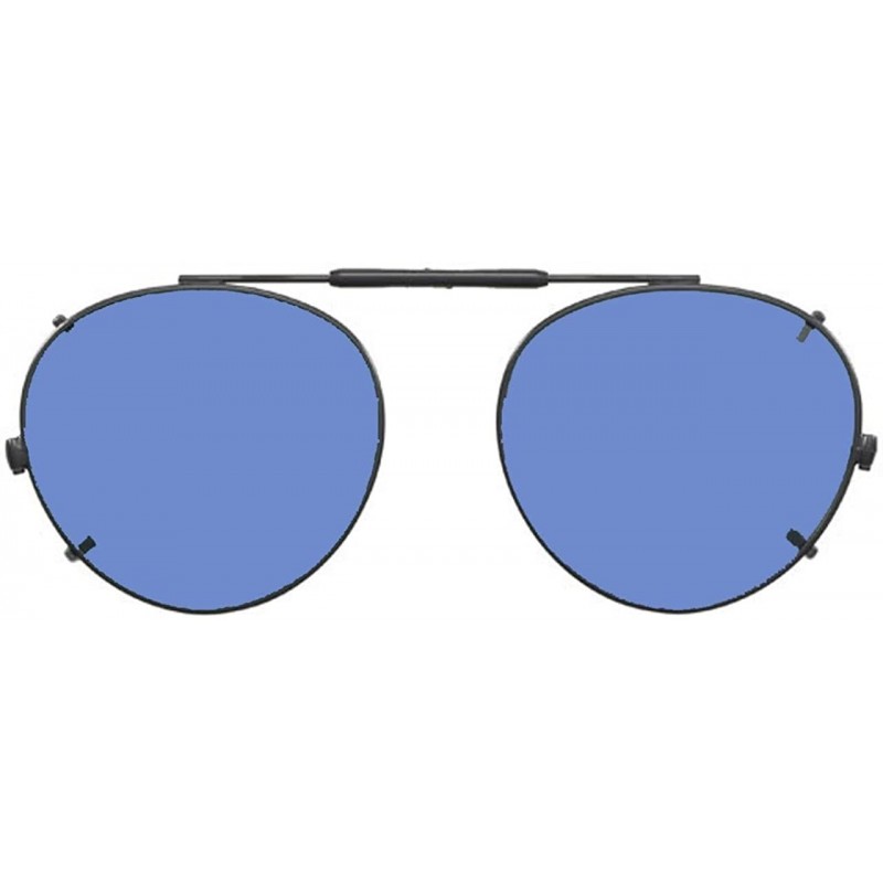 Round Visionaries Polarized Clip on Sunglasses - Round - Bronze Frame - 49 x 43 Eye - C612MADOGQJ $50.73