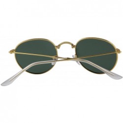 Oversized Men Retro Folded Polarized Sunglasses Women Classic Oval Sunglasses S8093 - Gold&g15 - CU17YG9A6X9 $11.64