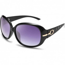 Oval Elegant Eyewear for Women Classic Sunglasses Clear Vision for Driving Travel B2592 - 01 Black Frame Grey Lenses - CI1970...