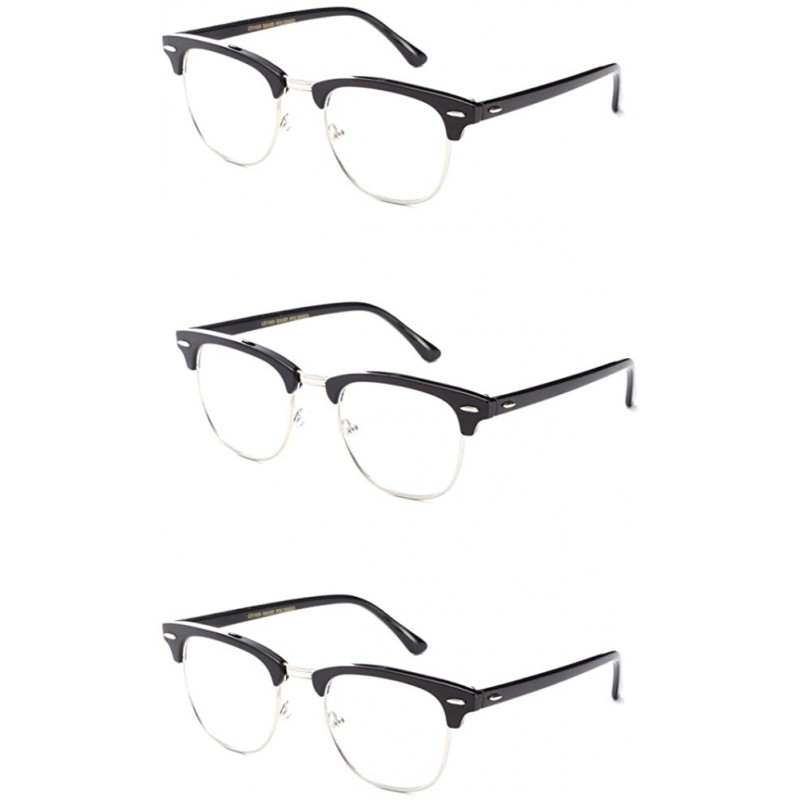 Square Babo" Slim Oval Style Celebrity Fashionista Pattern Temple Reading Glasses Vintage - 3 Pack Oval Silver - CF11P3EZHHL ...