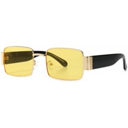 Sport Metal Sunglasses Male Street Shooting Personality Square Sunglasses - 5 - CN190HDHIZR $36.70