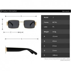 Sport Metal Sunglasses Male Street Shooting Personality Square Sunglasses - 5 - CN190HDHIZR $36.70