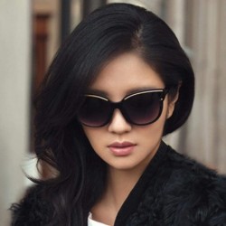 Aviator Vintage Sunglasses For Women Fashion Brand Designer Cat Eye Sun Random Color - Leopard - CY18YZUZ2SR $12.12