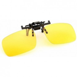 Rimless ALLO Polarized Clip-on Sunglasses for Men- Flip Up Over Prescription Glasses - Yellow - CR18QA2RKDN $26.13
