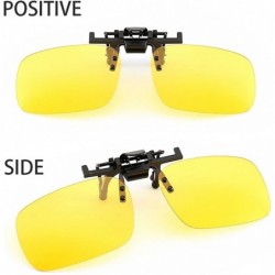 Rimless ALLO Polarized Clip-on Sunglasses for Men- Flip Up Over Prescription Glasses - Yellow - CR18QA2RKDN $14.98