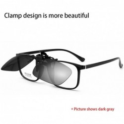 Rimless ALLO Polarized Clip-on Sunglasses for Men- Flip Up Over Prescription Glasses - Yellow - CR18QA2RKDN $14.98