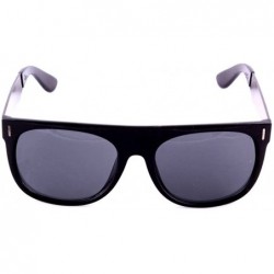 Square Black & Gunmetal Engraved Metallic Weed Leaf Square Sunglasses - CI127SLI7BJ $9.92