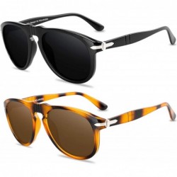 Square Square Oversized Sunglasses for Women Men Flat Top Fashion Sunnies - 07 Tortoise+black(2pack) - CD18HTWKRGN $16.42