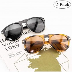 Square Square Oversized Sunglasses for Women Men Flat Top Fashion Sunnies - 07 Tortoise+black(2pack) - CD18HTWKRGN $16.42