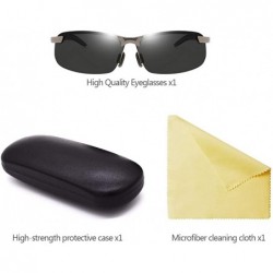 Goggle Men/Women Polarised Sports Sunglasses Semi-rimless VU400 Sunglasses - Grey - Sunglasses - C418RNDT6A3 $9.51