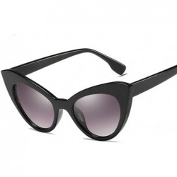 Cat Eye Women Thick Frame Cat Eye Sunglasses Vintage Sun Glasses Female Uv400 - Red - CK19998AT9T $11.61