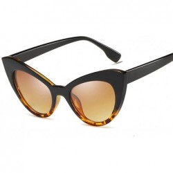 Cat Eye Women Thick Frame Cat Eye Sunglasses Vintage Sun Glasses Female Uv400 - Red - CK19998AT9T $11.61