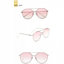 Cat Eye Sunglasses for Women - Cat Eye Mirrored Flat Lenses Metal Frame Sunglasses UV400 - Brown - CI18RYKUO8H $7.88