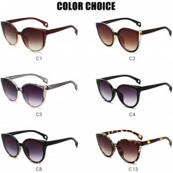 Cat Eye Cat Eye Sunglasses Women Men Vintage Gradient Glasses Retro Sun Glasses Female Eyewear - C13 - C818W7YYETS $15.02