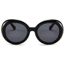 Round Sunglasses Women Vintage Retro Round Frame Sun Glasses Hip Hop Clear Glasses - Redgray - CJ18WWMIRMT $19.04