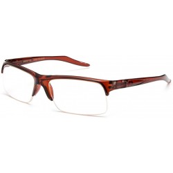 Oversized Newbee Fashion-"Rivera" Half Frame Spring Temple Reading Glasses - 3 Pack - C3188HIT84O $11.23