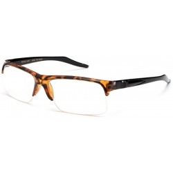 Oversized Newbee Fashion-"Rivera" Half Frame Spring Temple Reading Glasses - 3 Pack - C3188HIT84O $11.23