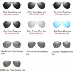 Oval Photochromic Pilot Polarized Sunglasses Men Women Driving Discoloration Sun Glasses Shades Oculos De Sol - Gun - C8198AH...