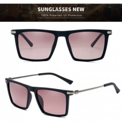 Wayfarer Mens Polarized Sunglasses for Men Rectangular Driving Running Fishing Sun Glasses for Women UV400 Protection - C018U...