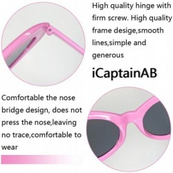 Oval Oval Goggles Kurt Mod Thick Frame Retro Round Lens Sunglasses Candy Color - Pink - CX196GTS43D $7.56
