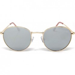 Semi-rimless Unisex Women Men Fashion Sunglasses 100% UV Protection - See Shapes & Colors - Gold - CI18EIWQANL $15.06