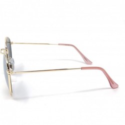 Semi-rimless Unisex Women Men Fashion Sunglasses 100% UV Protection - See Shapes & Colors - Gold - CI18EIWQANL $15.06