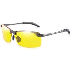 Rimless Men Polarized Photochromic Sunglasses Change Color Sun Glasses Day Night Vision Driving Goggles Male Rimless - C9199L...