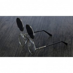 Goggle Steampunk Sunglasses Circular Double Glasses - CY199CMS3G5 $34.57
