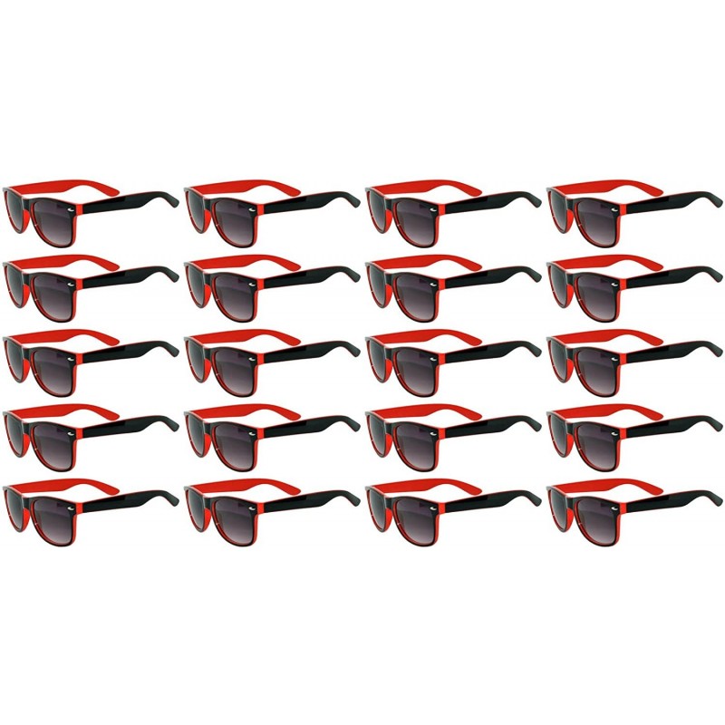 Oval 20 pairs Per Case Wholesale Lot Retro Vintage Sunglasses 2 Tone Smoke Lens - 20_pairs_two_tone_smoke_red - CS18D0RWKD8 $...