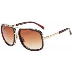 Round Glasses- Women Men Fashion Quadrate Metal Frame Brand Classic Sunglasses - 6132b - CL18RR2M6WY $9.22