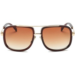 Round Glasses- Women Men Fashion Quadrate Metal Frame Brand Classic Sunglasses - 6132b - CL18RR2M6WY $9.22