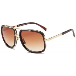 Round Glasses- Women Men Fashion Quadrate Metal Frame Brand Classic Sunglasses - 6132b - CL18RR2M6WY $9.22