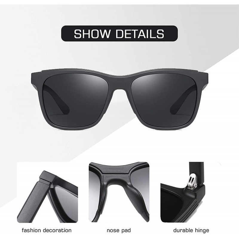 DESIGN Polarized Sunglasses Men TR90 Frame Fashion Mirror Driving